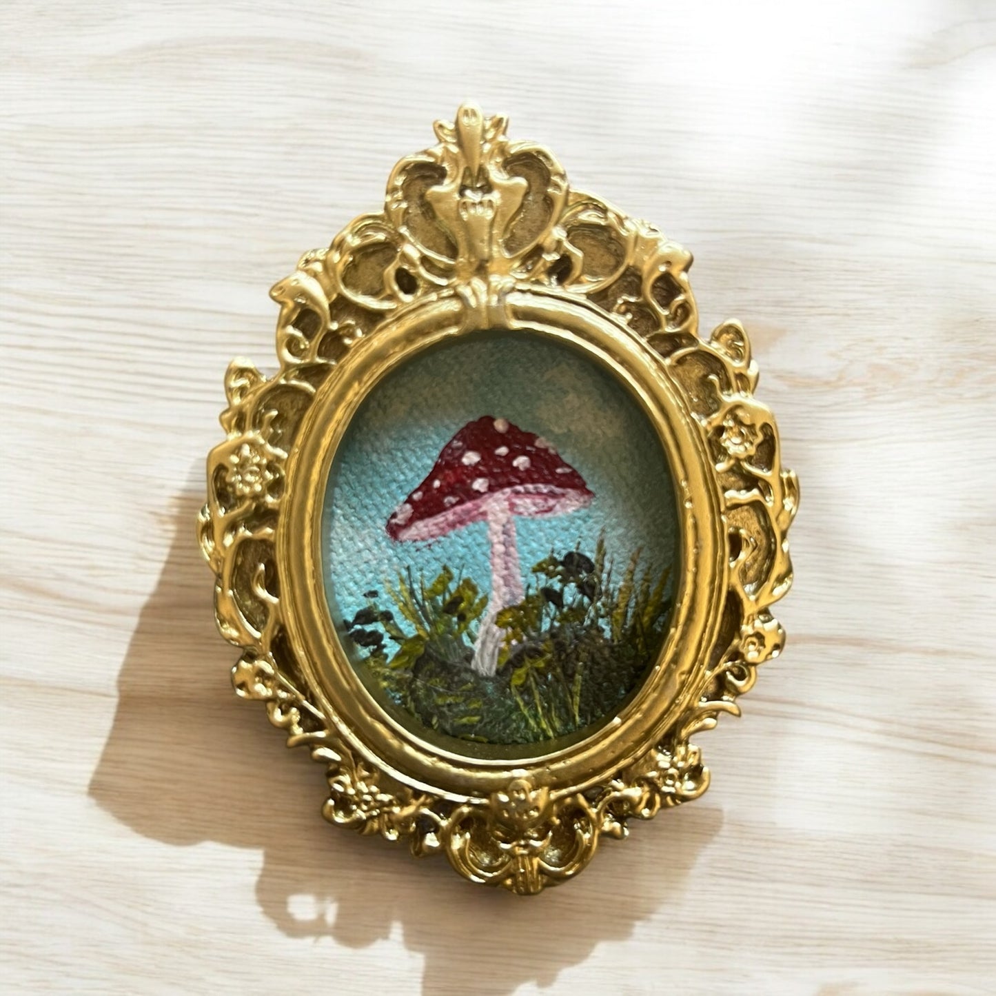 Handpainted mini painting magnet