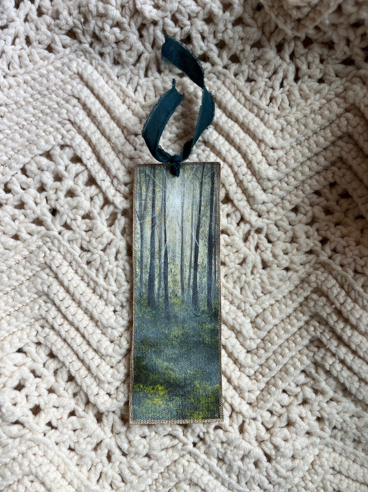 Handpainted Canvas Bookmark