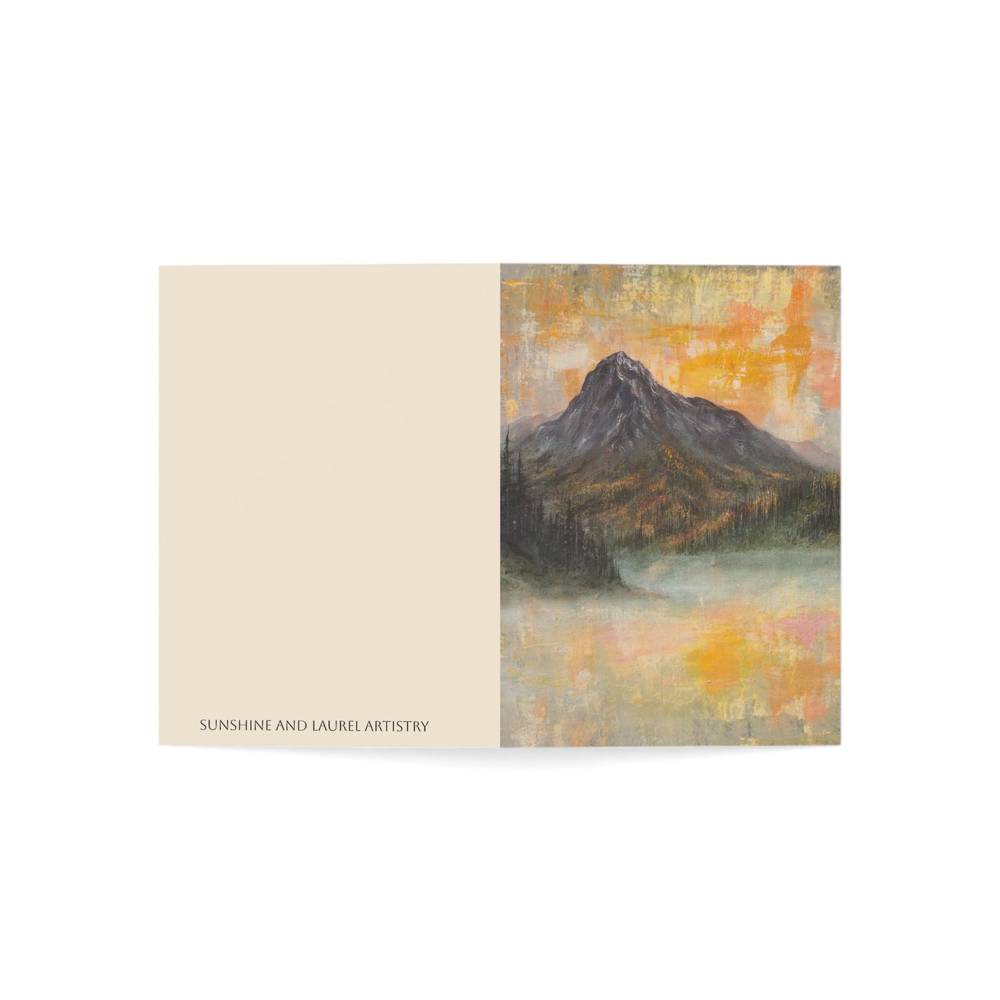 Mountain Sunrise Greeting Card — Scenic Blank Note Card for Any Occasion (Single or Bulk Packs)