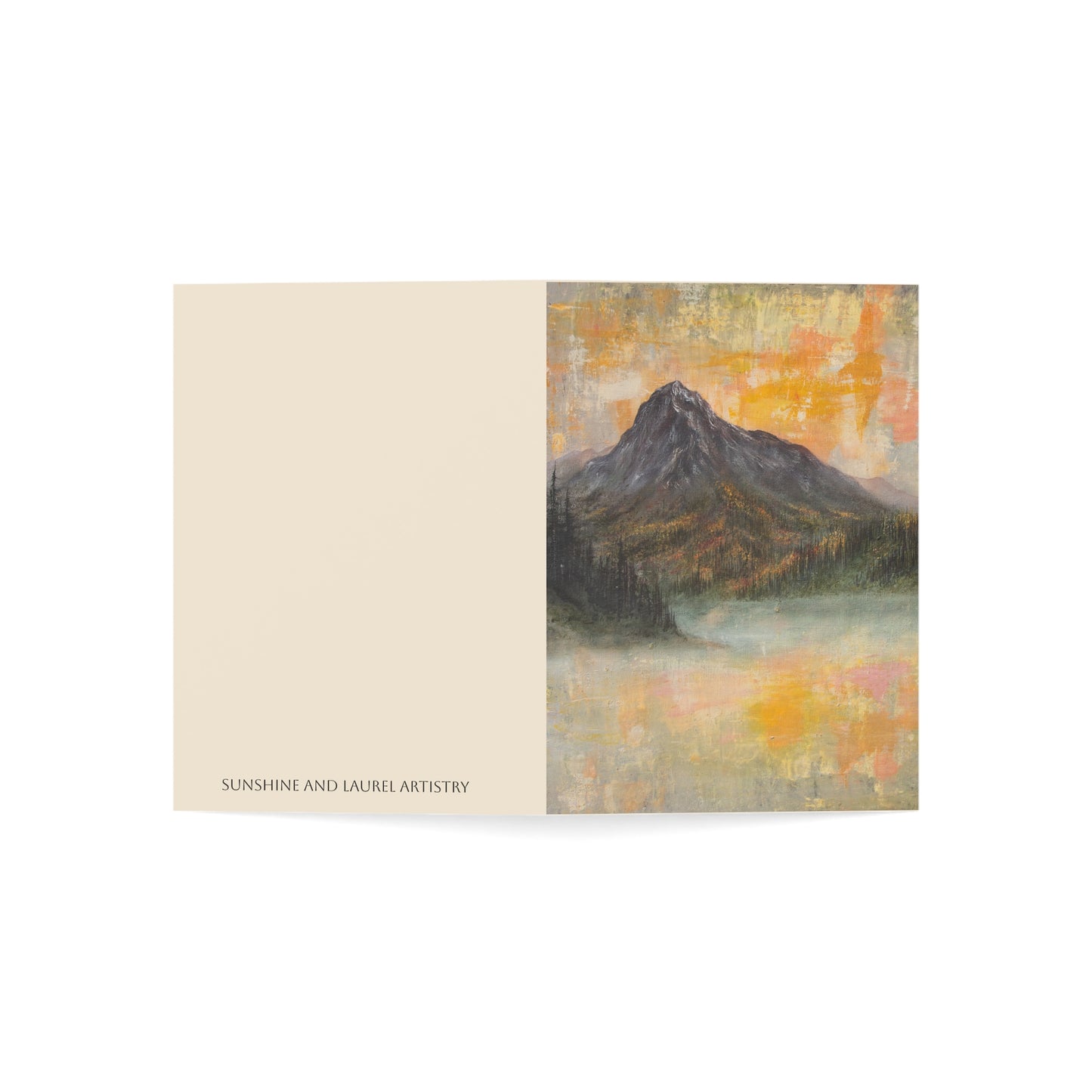Mountain Sunrise Greeting Card — Scenic Blank Note Card for Any Occasion (Single or Bulk Packs)