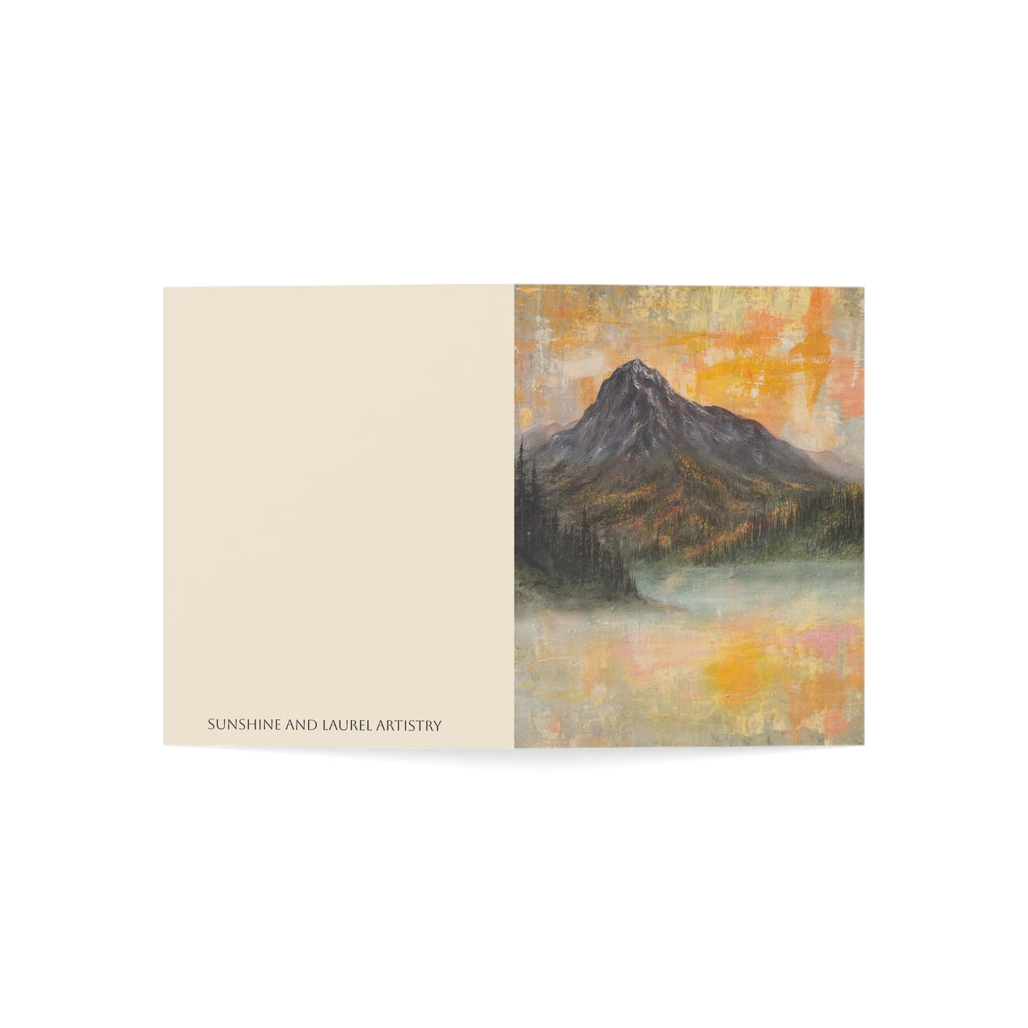Mountain Sunrise Greeting Card — Scenic Blank Note Card for Any Occasion (Single or Bulk Packs)
